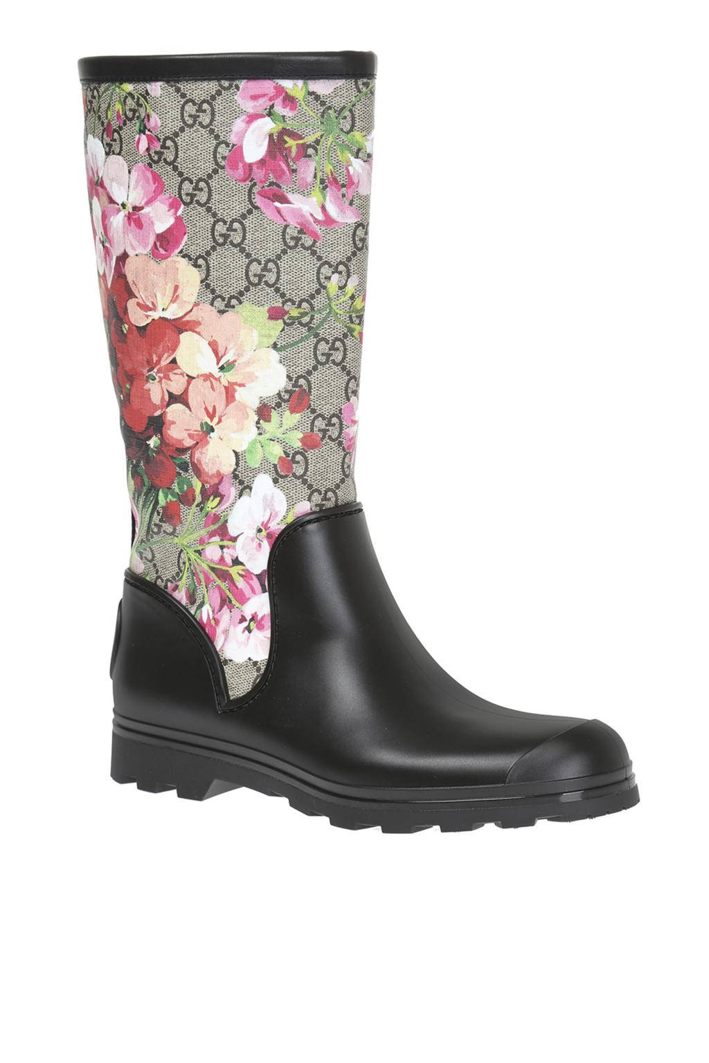 Blooms' printed rain boots Gucci 