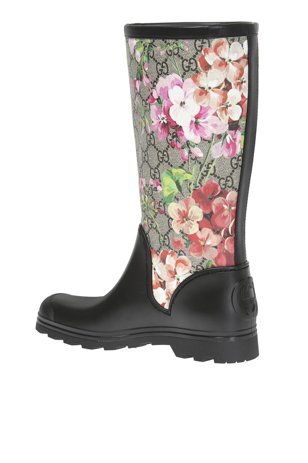 Blooms' printed rain boots Gucci 