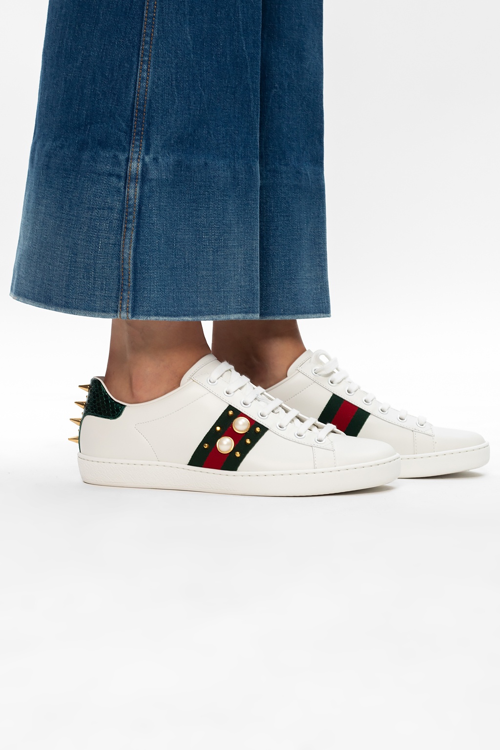 gucci ace leather blue