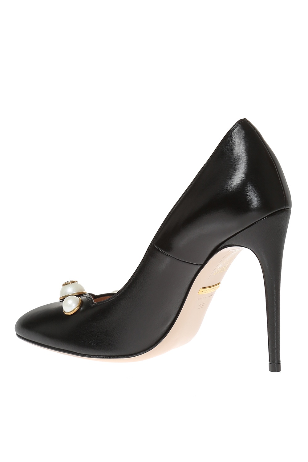 gucci pumps with pearls