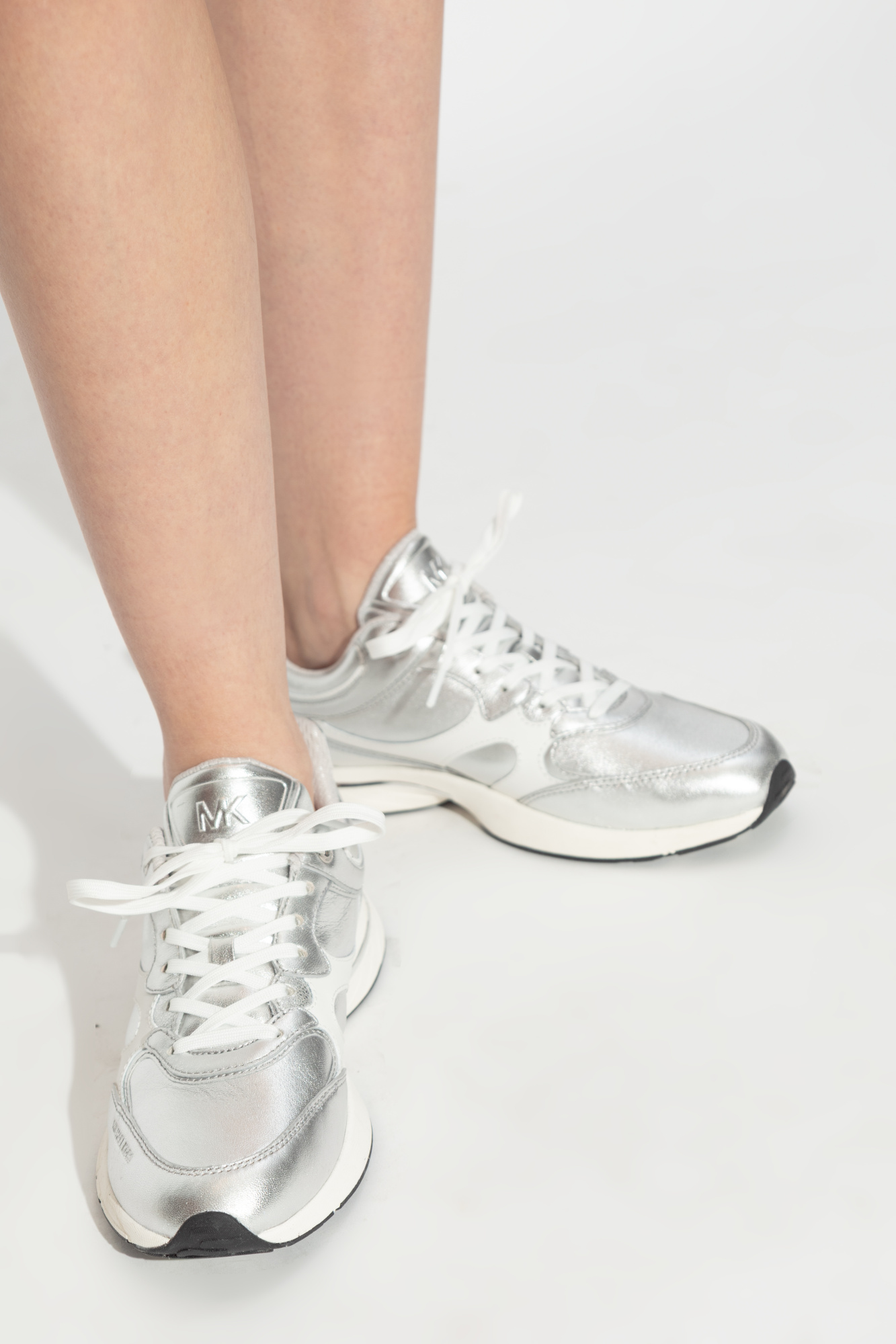 michael kors trainers silver
