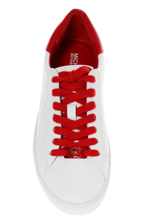 michael kors red and white sneakers