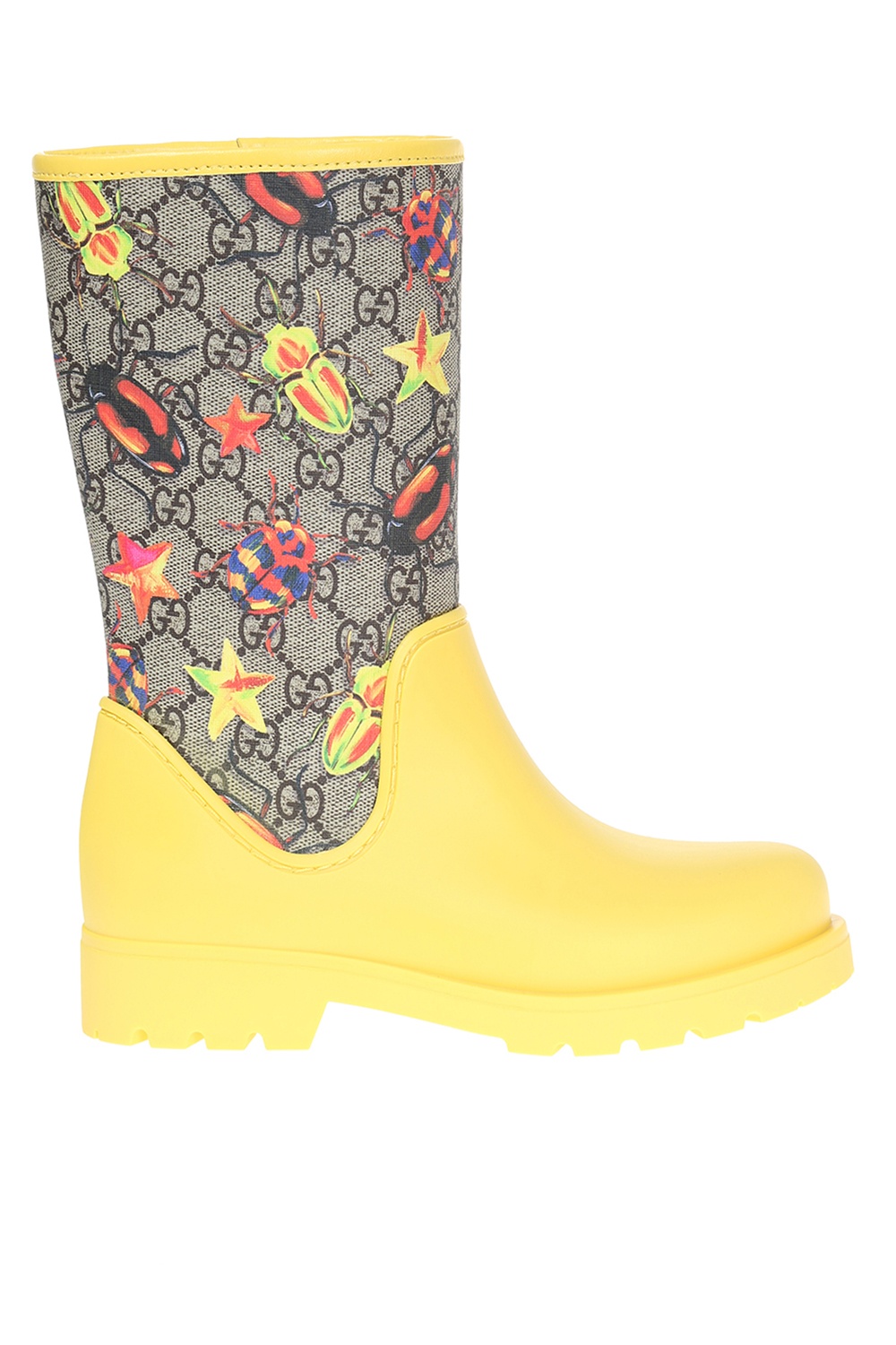 yellow gucci rain boots