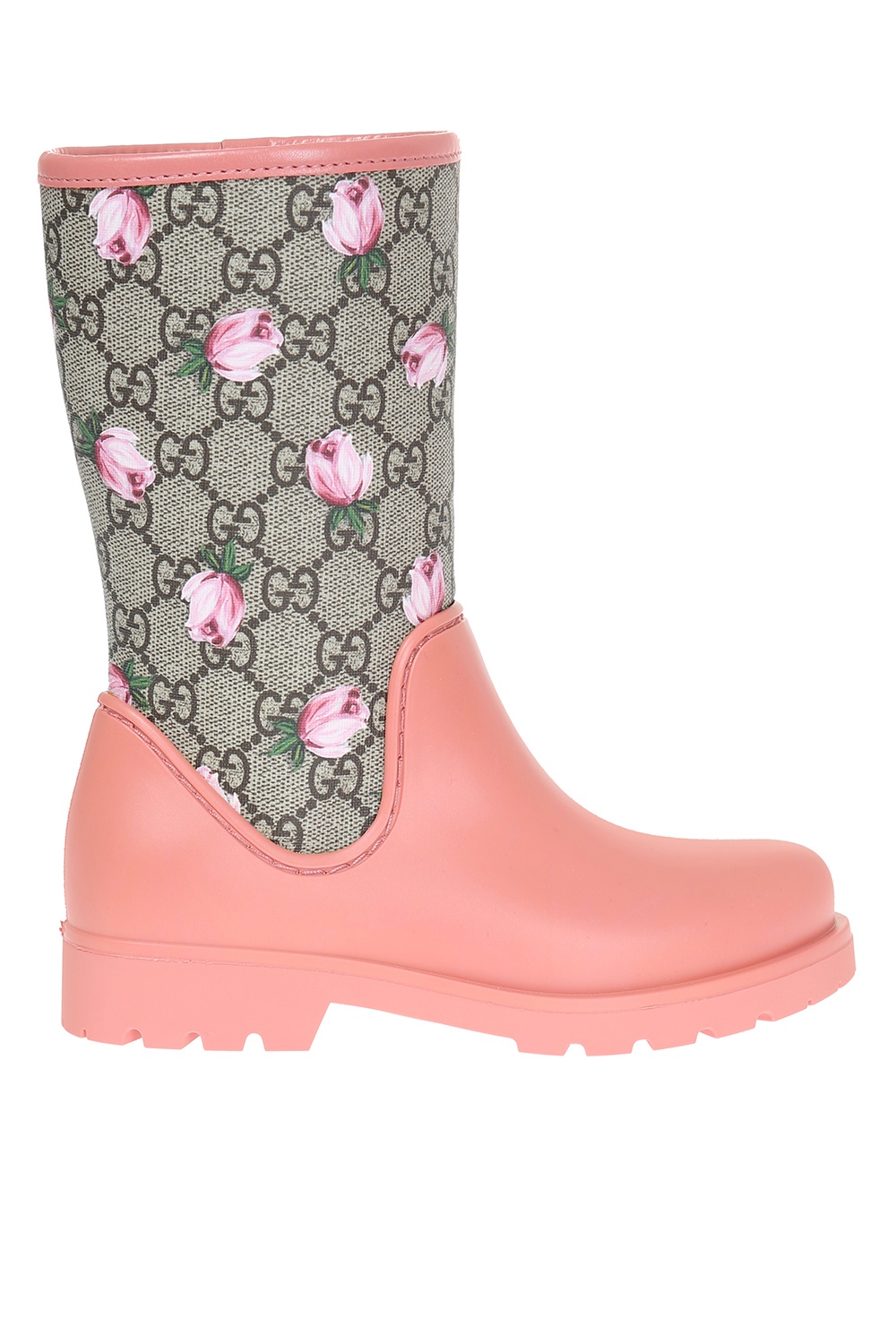 Pink Patterned rain boots Gucci Kids - Vitkac TW