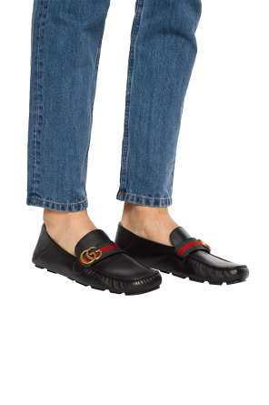 'web' stripe moccasins od Gucci