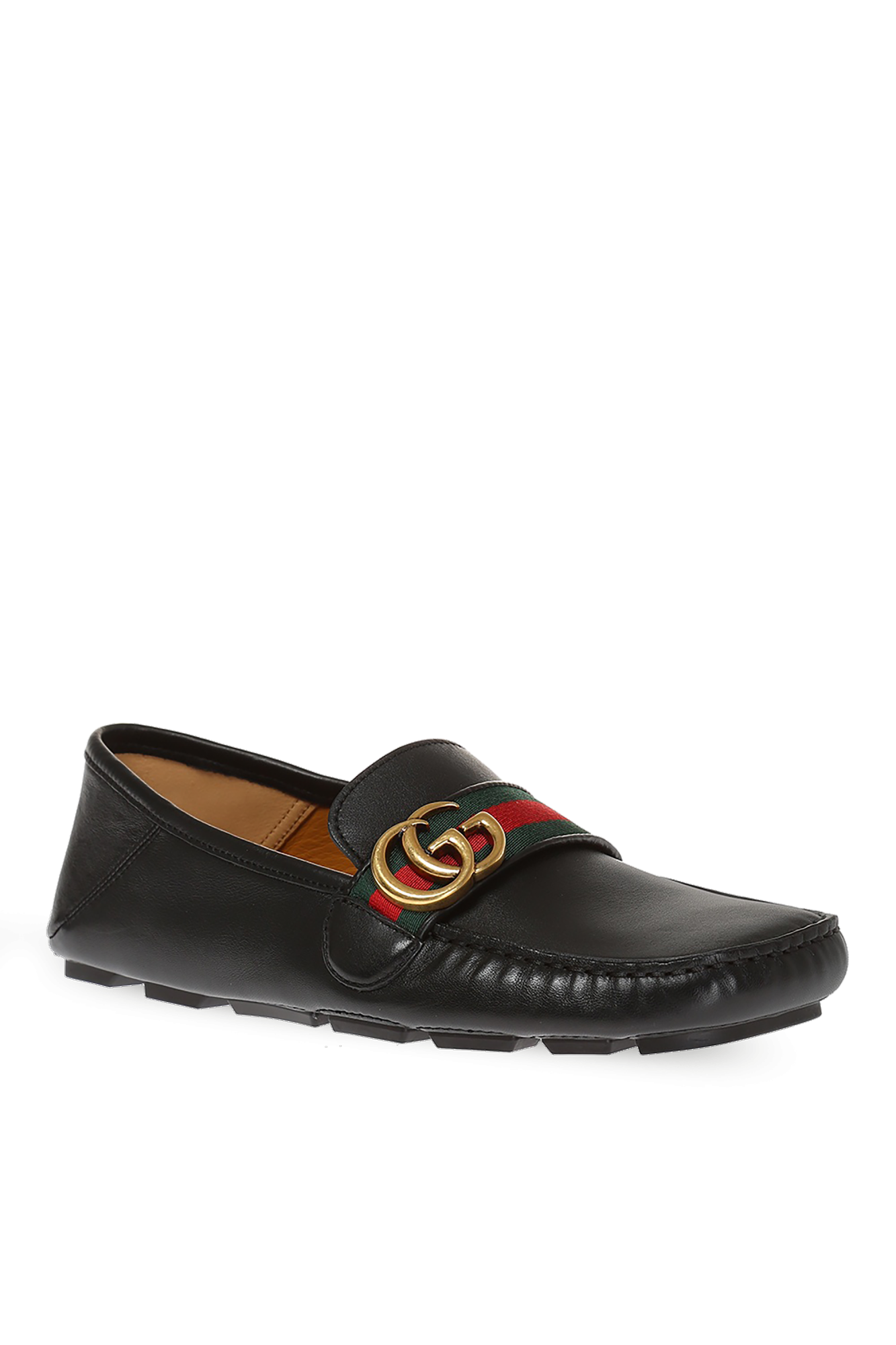 Gucci 'Web' stripe moccasins