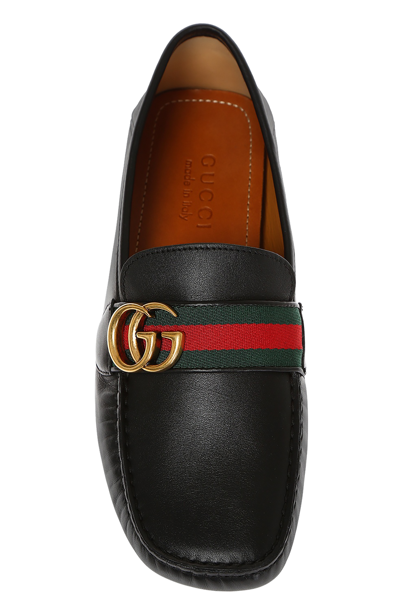 Gucci 'Web' stripe moccasins