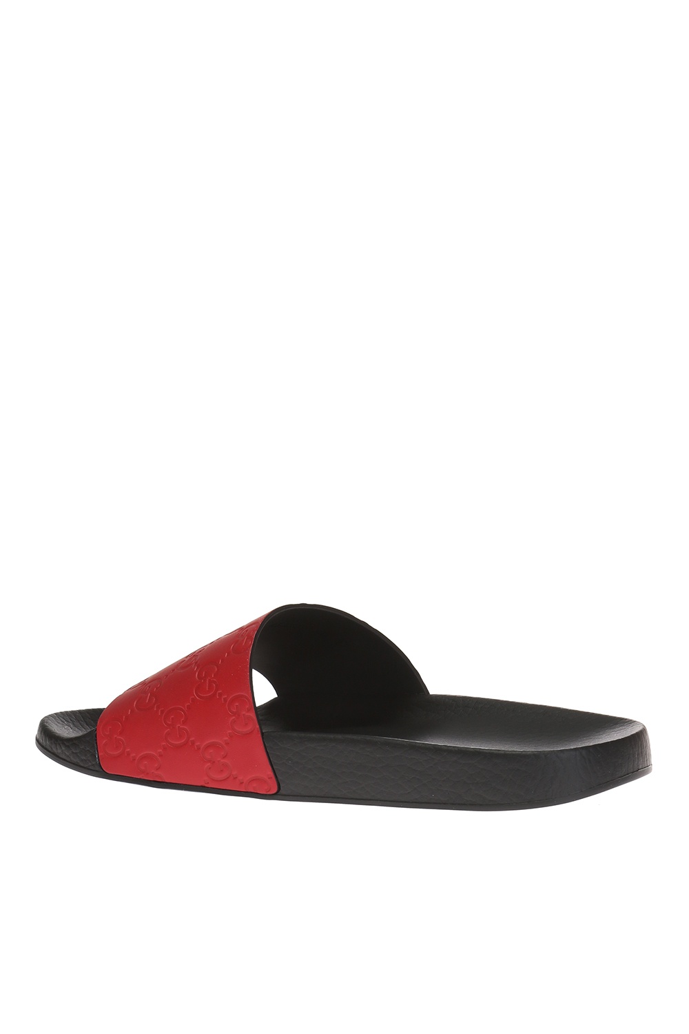 black gucci signature slides