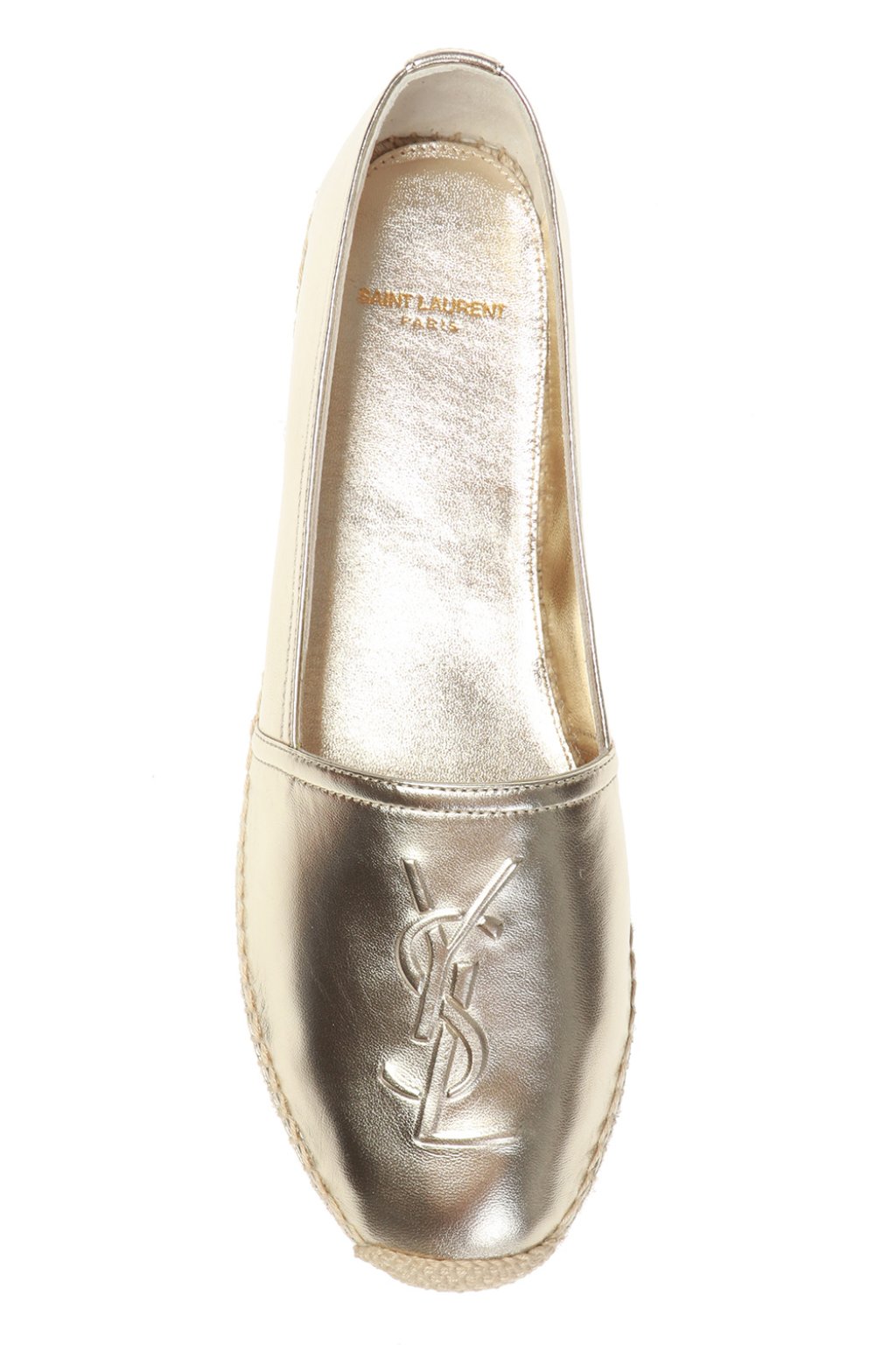 ysl gold espadrilles