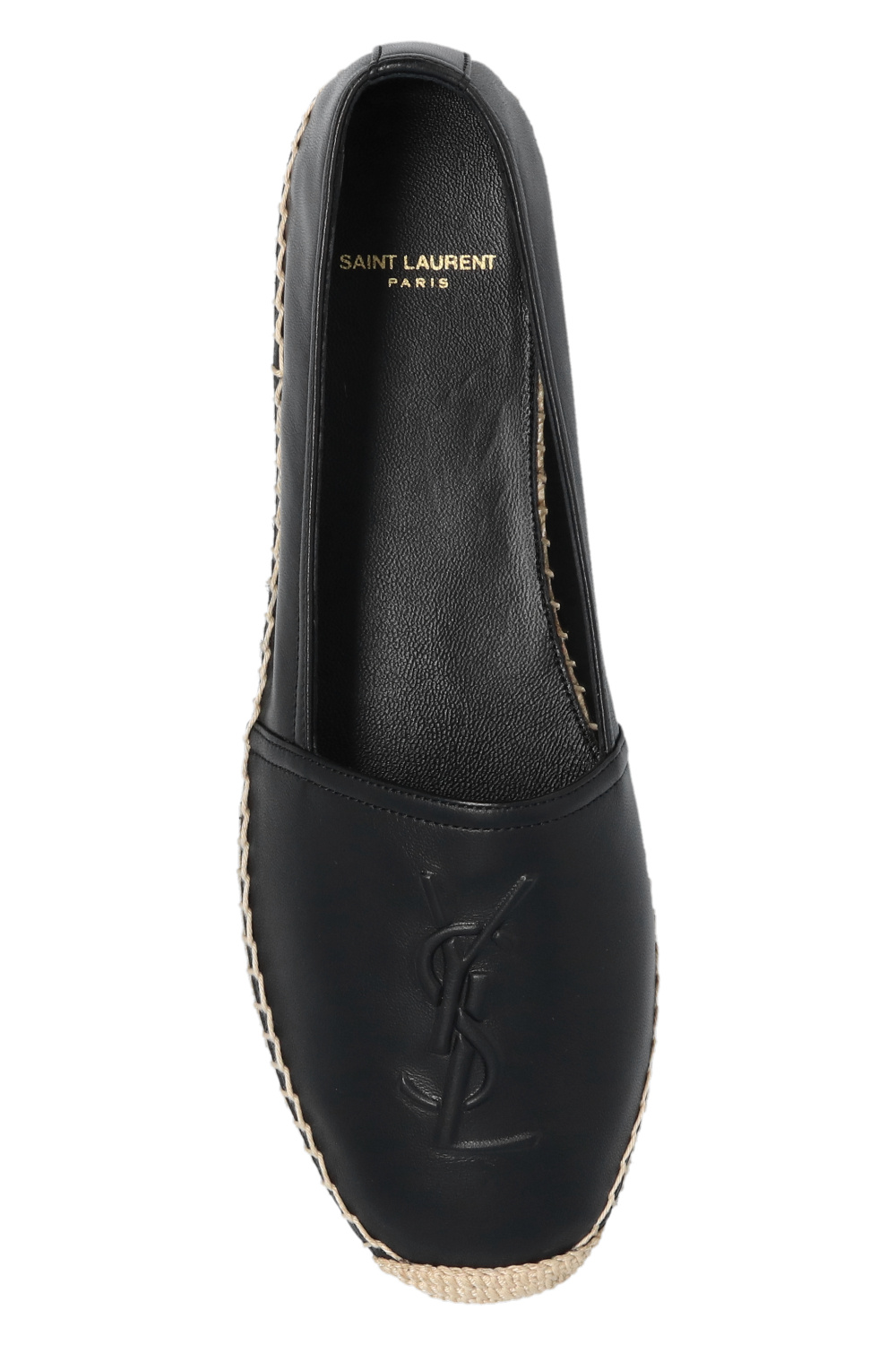 Leather espadrilles Saint Laurent Black size 43.5 EU in Leather - 34277275