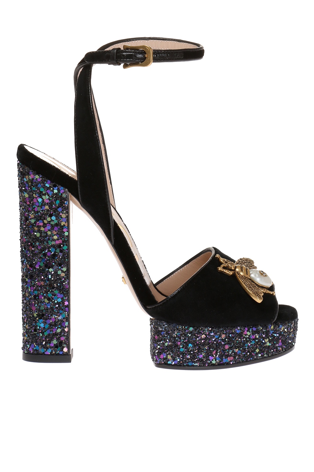 gucci suede platform sandal