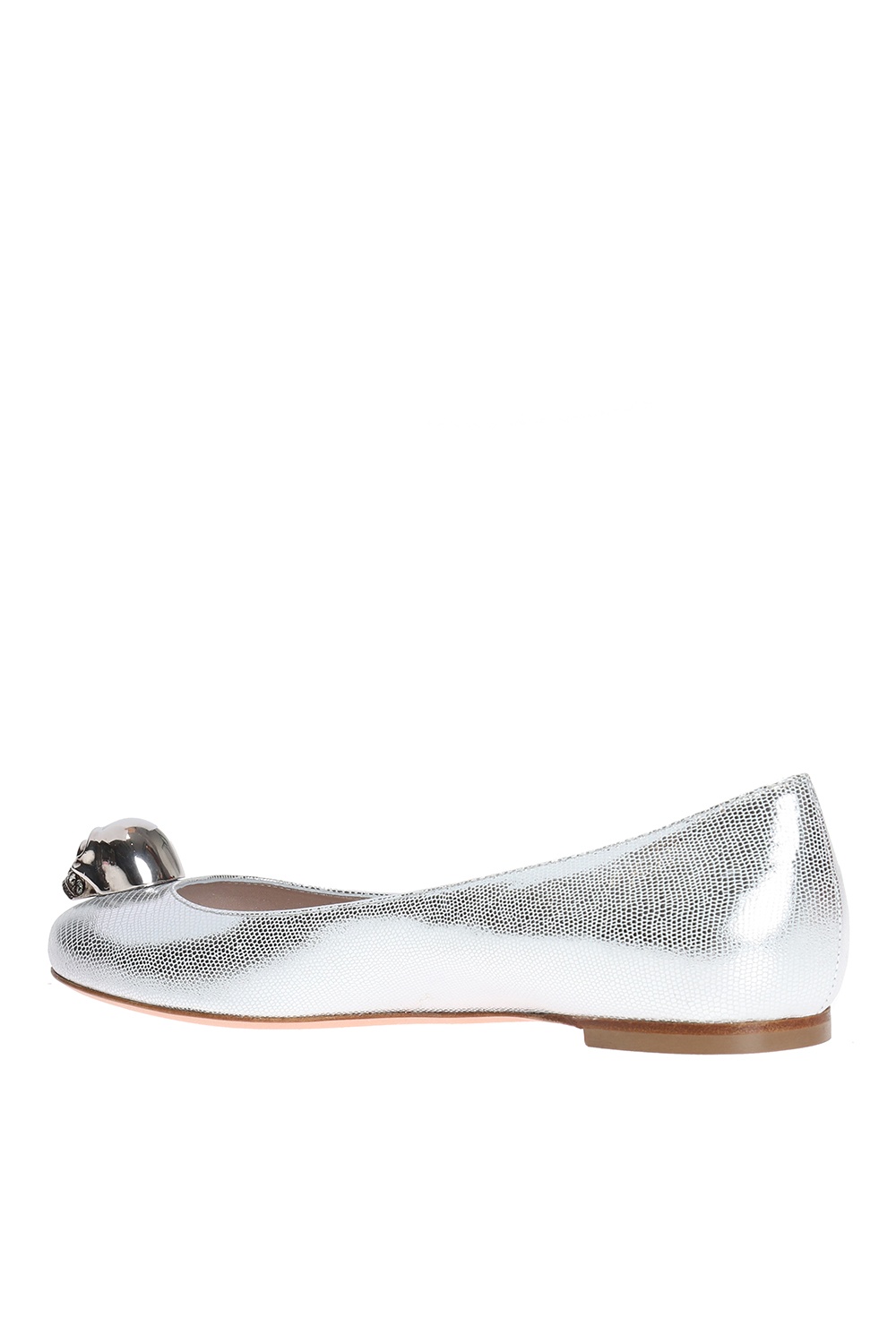 Silver Metal skull ballet flats Alexander McQueen - Vitkac Australia