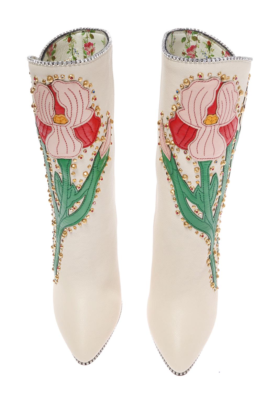 gucci flower boots