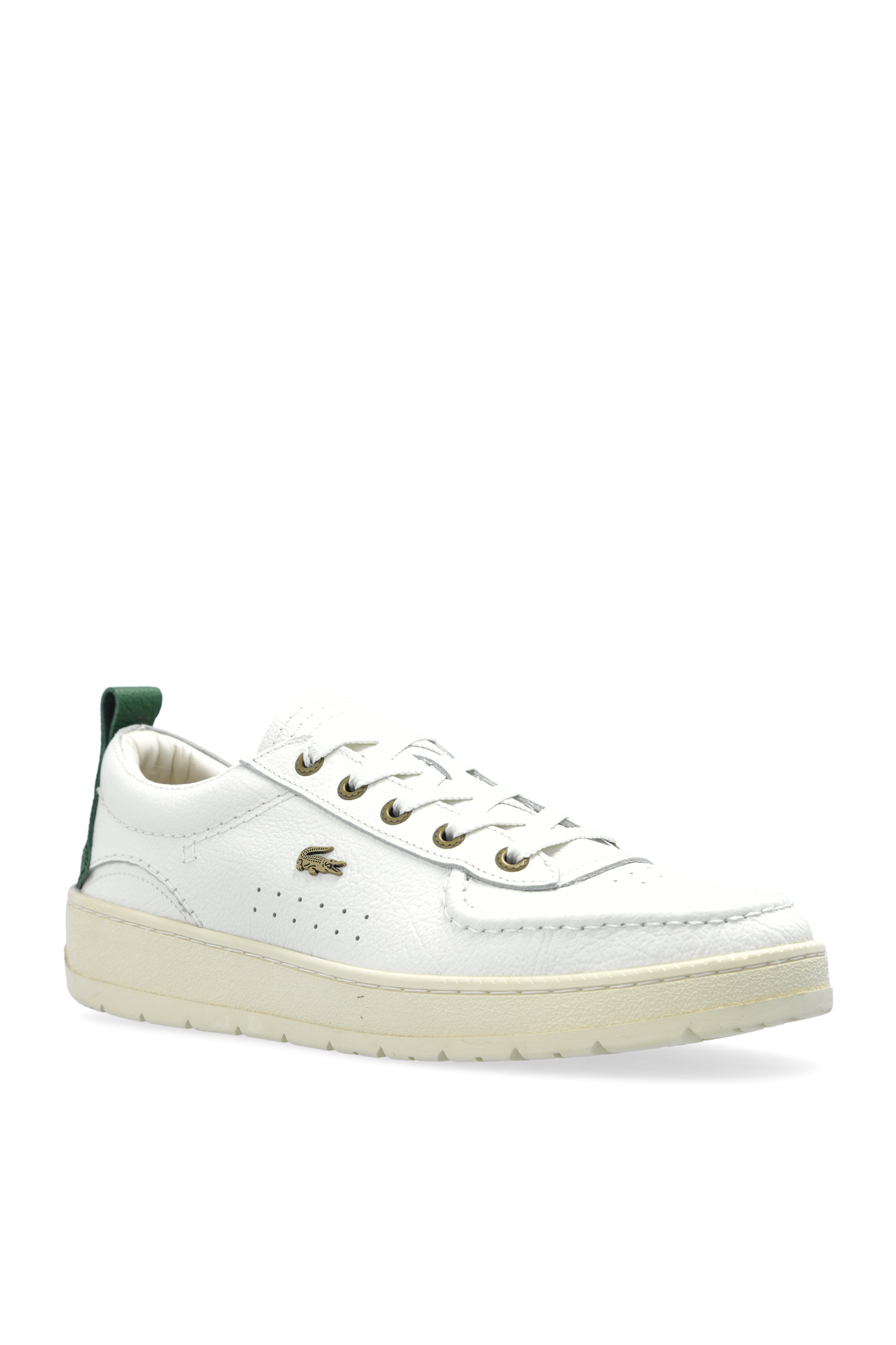 gold lacoste shoes