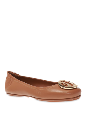 Tory Burch Leather ballet flats with logo