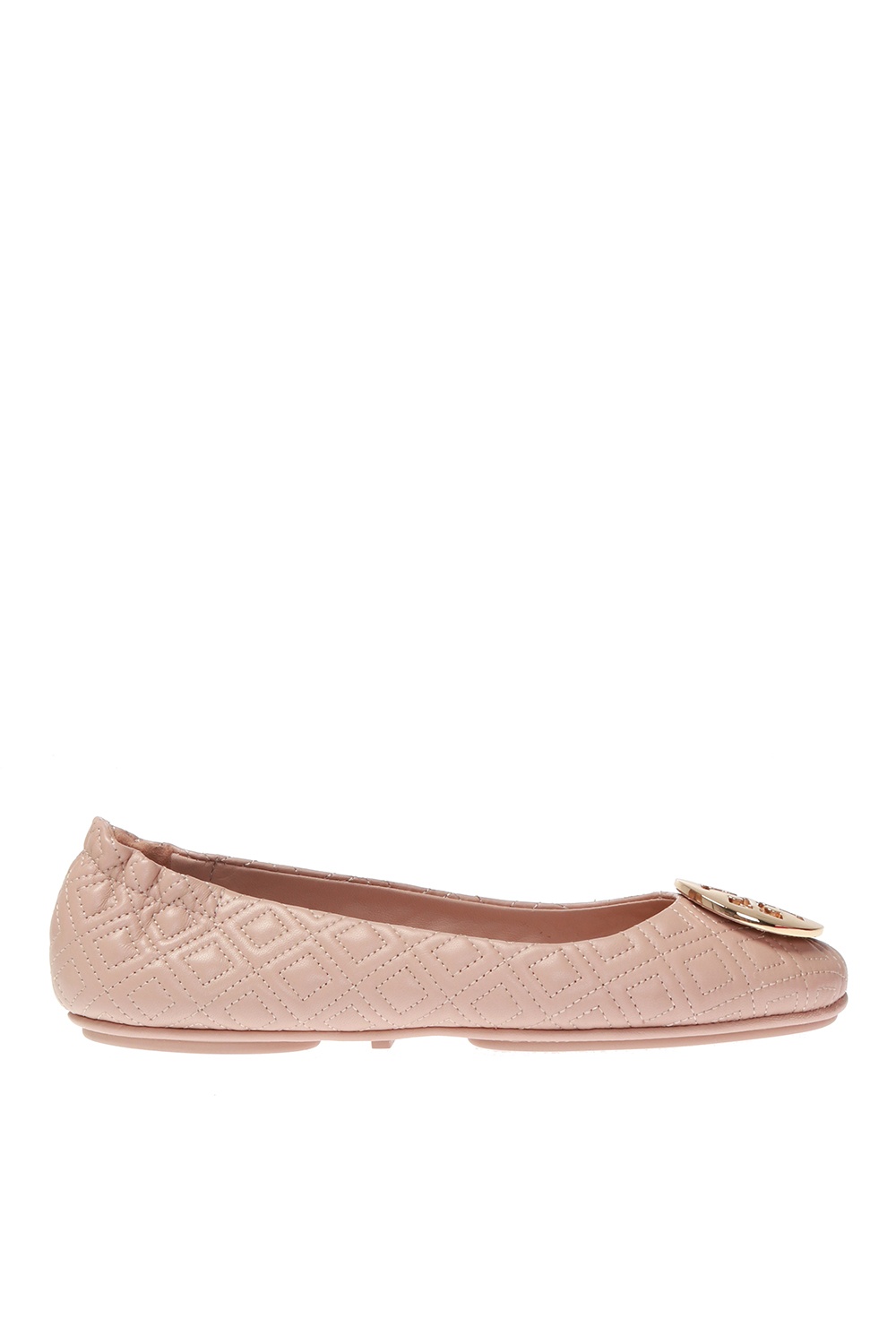 Pink Leather ballet flats with logo Tory Burch - Vitkac Sweden