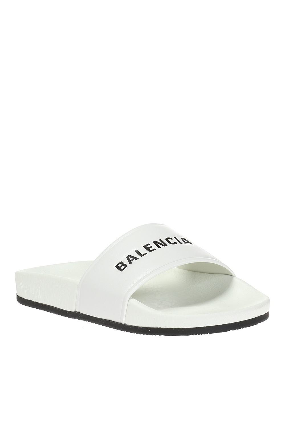 balenciaga leather slides