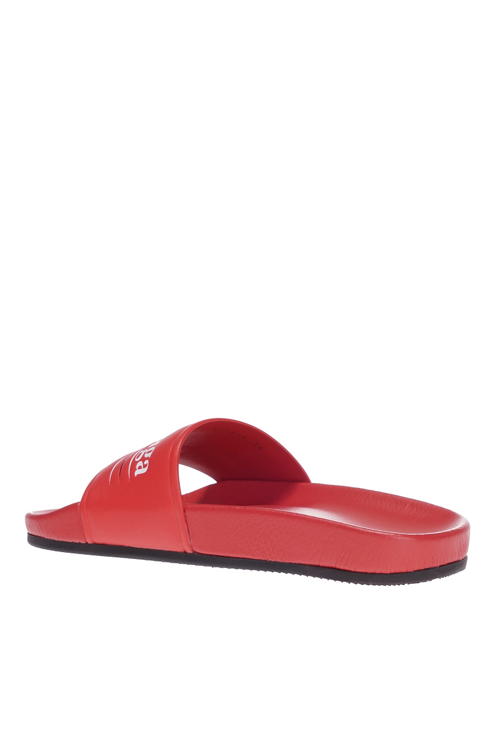 red balenciaga slides