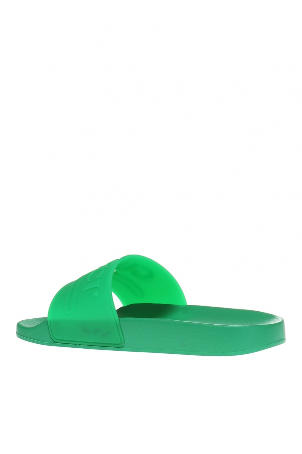green gucci slippers