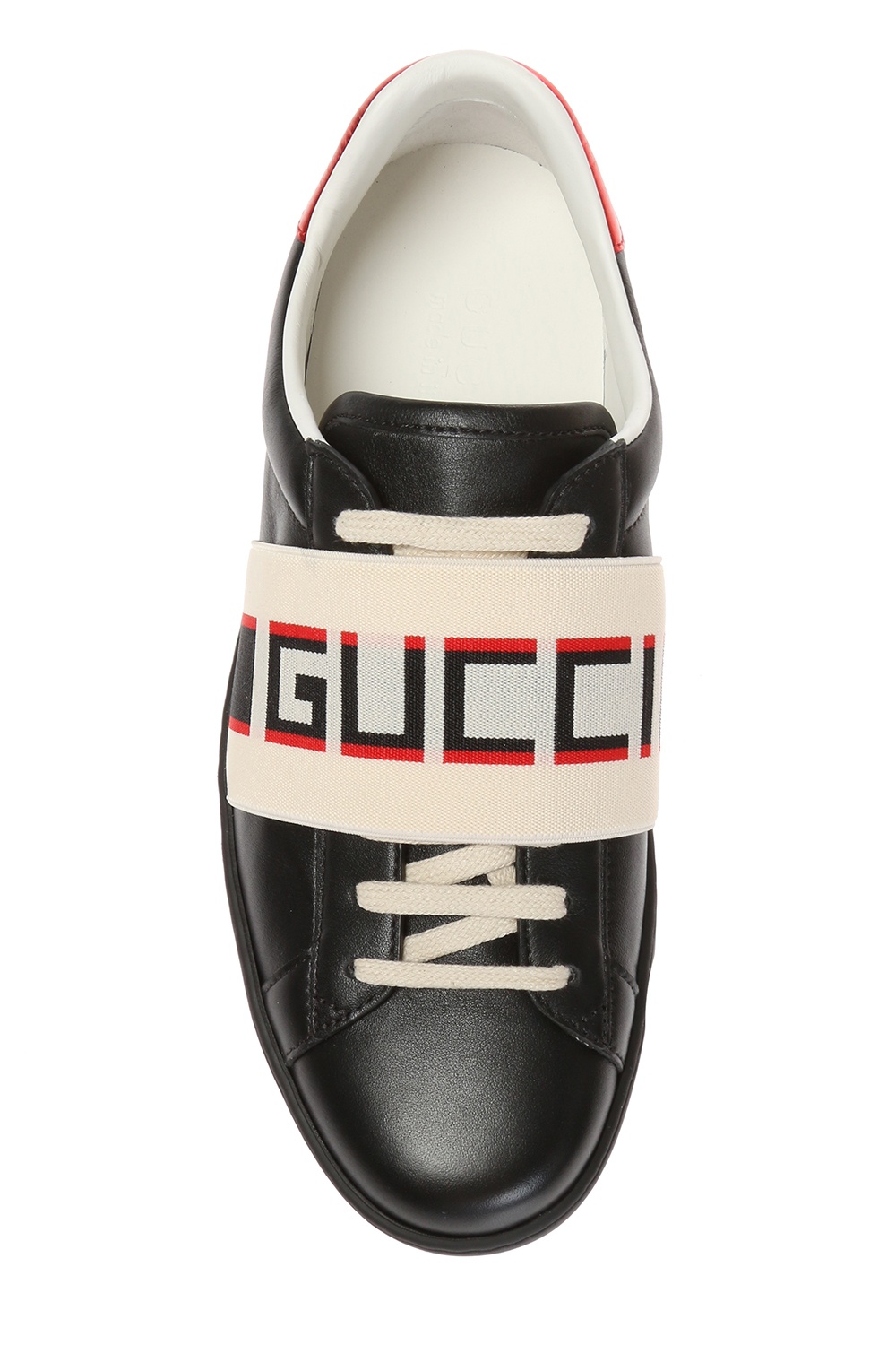 Buy Gucci Ace Stripe Leather 'Black' - 523469 0FIV0 1076