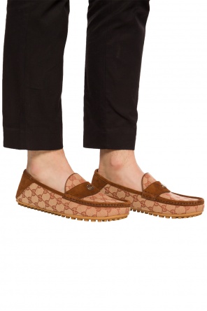 Logo-embroidered moccasins od Gucci