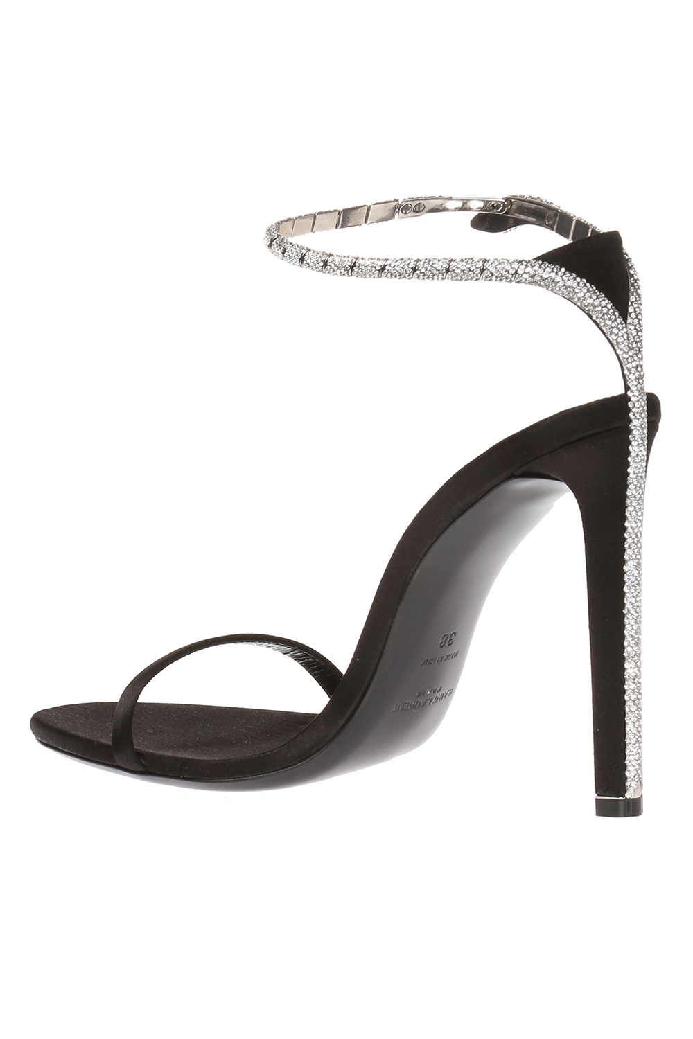 saint laurent embellished kate snake sandals