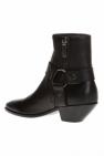 Saint Laurent BLACK 'West Harness' ankle boots with straps