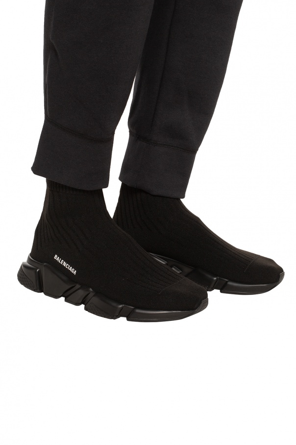 Black  White Balenciaga Sock Sneakers  Designer Revival