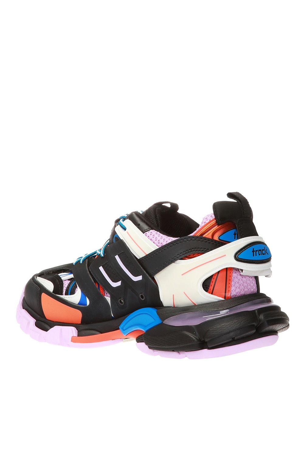 balenciaga track sneakers black orange pink