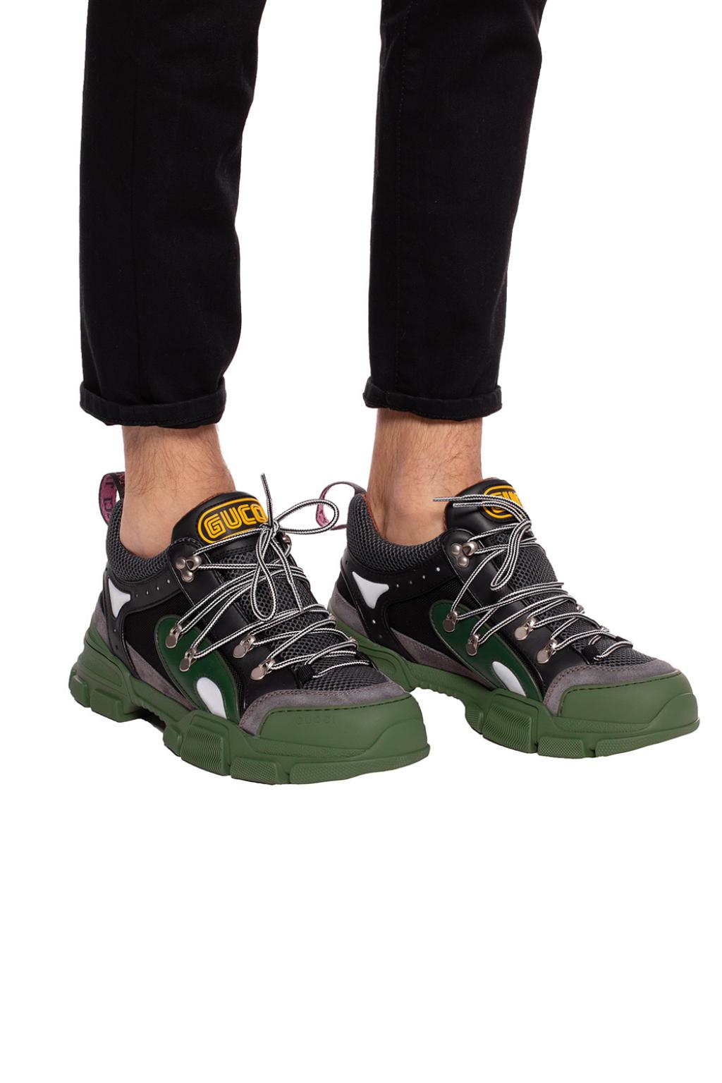 gucci flashtrek sneakers green
