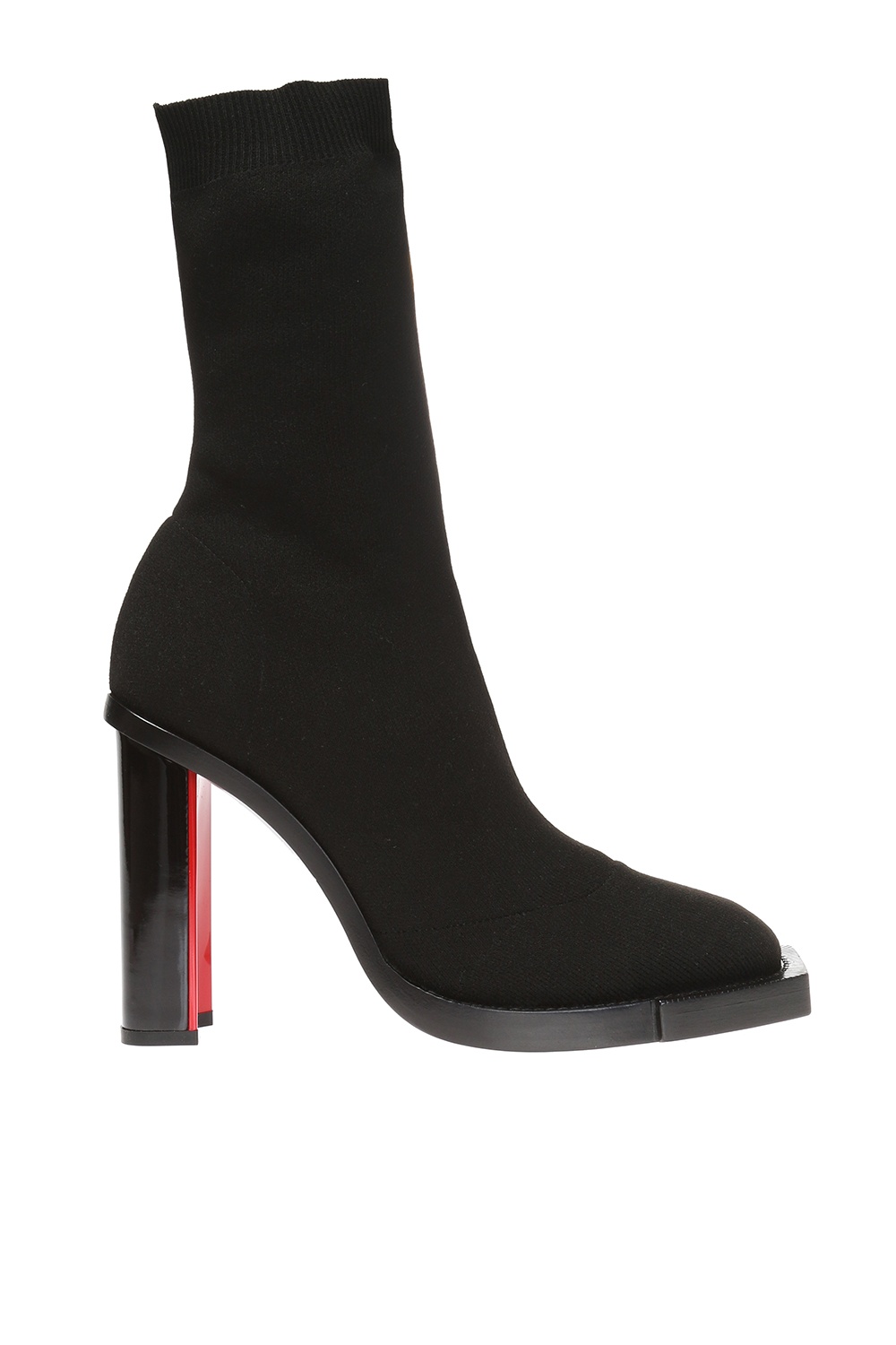 Heeled ankle boots with a sock 