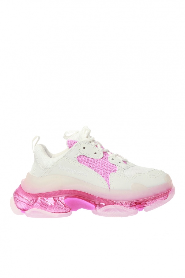 All The Balenciaga Pink White Triple S Sneakers Miami