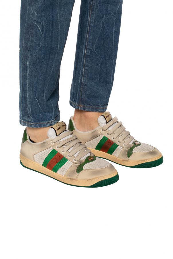 gucci shoes ‘Screener’ sneakers with ‘Web’ stripes