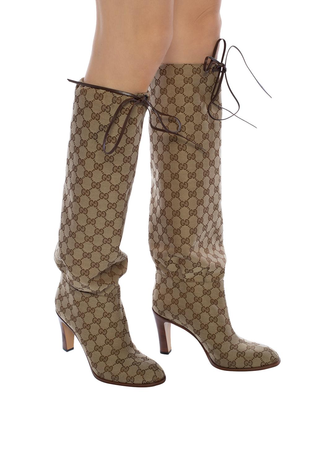Brown 'GG Original' heeled boots Gucci - Vitkac France
