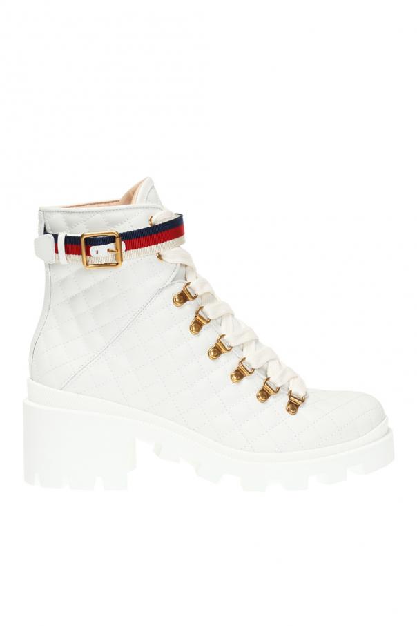 gucci boots with white laces