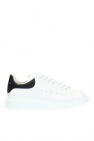 Alexander McQueen Taupe and Black Leather Tread Slick Sneakers