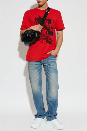 Alexander McQueen Leather sport shoes with logo