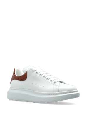 Alexander McQueen Kožené športové topánky s logom