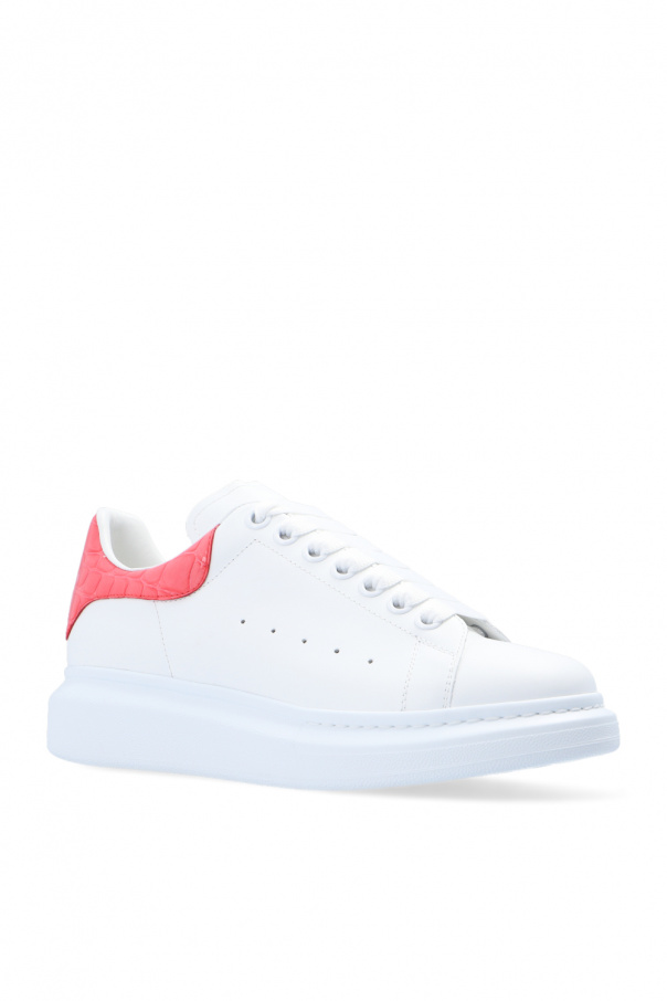 ALEXANDER MCQUEEN: sneakers in leather with logo - White  Alexander Mcqueen  sneakers 553770 WHXMY online at