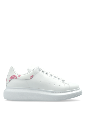 Skórzane buty sportowe z logo od Alexander McQueen