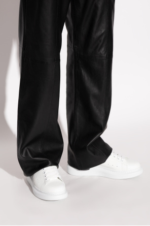 Skórzane buty sportowe z logo od Alexander McQueen