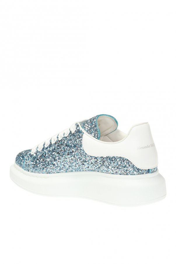 blue glitter alexander mcqueen sneakers