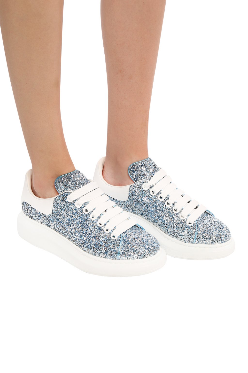 alexander mcqueen sneakers blue glitter