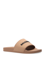 Balenciaga BROWN ‘Pool’ slides with logo