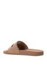 Balenciaga BROWN ‘Pool’ slides with logo