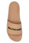 Balenciaga BROWN ‘Pool’ slides with logo