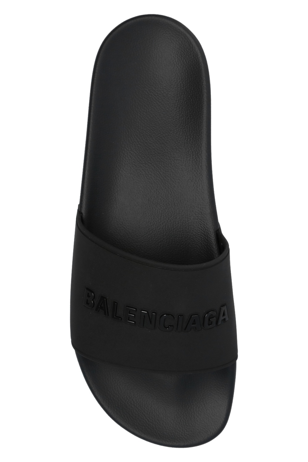 Balenciaga Pool Slide Grain Rubber Logo Ge Ometricb Grey Black  Ordixicom