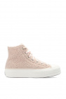 Converse cream ‘Sherpa Chuck Taylor Platform’ sneakers