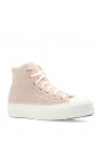 Converse cream ‘Sherpa Chuck Taylor Platform’ sneakers