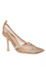 Bottega Veneta BROWN Mesh pumps with chain